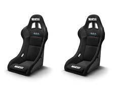 Pair Sparco Evo S Qrt Racing Bucket Seat - Black Fabric - Fia Approved