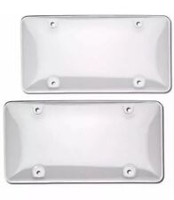 2x Car Van Clear License Plate Tag Frame Bubble Shield Truck Covers