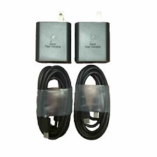1 Pair Of 45w Type Usb C To C Super Fast Wall Charger X 2 6ft Cable X 2 New