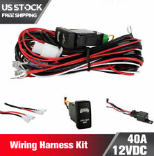 Wiring Harness Kit On-off Push Switch Relay Led Work Fog Light Pods Bar Car Boat