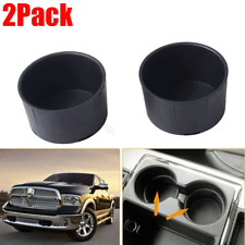 2pc Heavy Duty Cup Holder Insert For 09-16 Dodge Ram 1500 10-16 2500 3500 Rubber