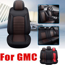 For 2006-2023 Gmc Sierra Frontfull Set Pu Leather Seat Covers Cushion Protector