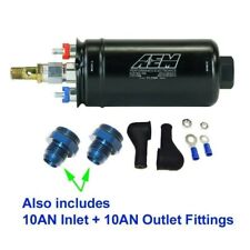 Genuine Aem 400lph 50-1009 External Fuel Pump 10an Inlet 10an Outlet Fittings
