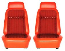 1969 Camaro Deluxe Houndstooth Interior Bucket Seat Covers Orange