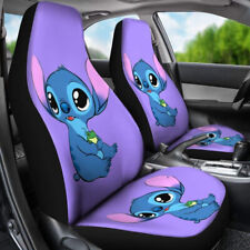Cute Stitch Holding Frog Love Lilo Stitch Cartoon Fan Gift Car Seat Covers