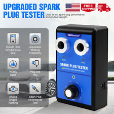 12v Car Ignition Spark Plug Tester Dual Holes Ignition Coil Tester Analyzer 2023