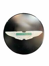 Aston Martin Wheel Centre Badge - Satin Black With Green Wings Sold As Single