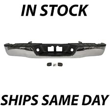 New Chrome - Complete Steel Rear Bumper W Hardware For 2007-2013 Toyota Tundra