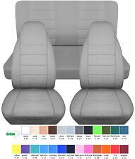 1976-present Fits Jeep Wrangler Seat Covers Canvas Front Rear Choose Color