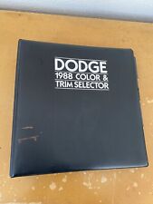 1988 Dodge Dealer Color Trim Album Dynasty Caravan Daytona Aries Shadow Omni