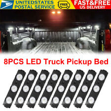 Waterproof Pickup Truck Bed Lights 24 Led Pod Kit Strip White With Switch X 8pcs