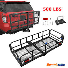 Foldable Rack Cargo Carrier Basket Trailer Hitch Mount For Suv Van Pick Up Truck