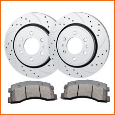 Front Drilled Brake Rotors Ceramic Pads Kit For 2010 2011 2012 - 2018 Ford F-150