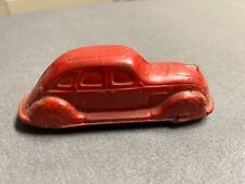 Vintage 1930s 3 Sun Rubber Toy Red Desoto Or Chrysler Airflow Sedan Art Deco