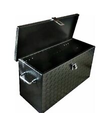 Diamond Plate Aluminum Black Powder Coat Tool Box 24 Universal Fit