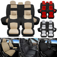 Car Seat Covers Polyester Full Set 5-seats Front Rear Chair Protector For Toyota