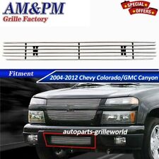 Fits 2004-2012 Chevy Coloradogmc Canyon Bumper Grille Billet Grill Insrt Chrome