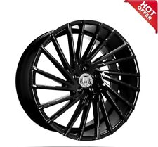 4ea 20 Staggered Lexani Wheels Css-15 Black W Machined Tips Rims S45