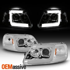 Fits 97-03 Ford F150 97-02 Expedition Led Light Bar Projector Headlights