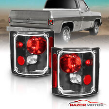 1973-1991 For Chevy Gm Blazer Suburban Pickup Truck Black Clear Tail Lights Pair