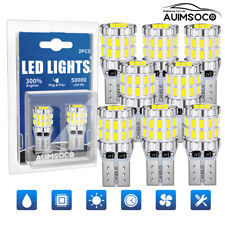 Auimsoco T10 Led License Plate Light Bulbs Super Bright White 168 2825 194 10pcs