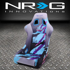 Nrg Innovations Ultra Prisma Retro Print Frp Fixed Back Bucket Racing Seat Large