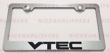 Vtec Stainless Steel Finished License Plate Frame Holder Rust Free
