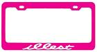 Pink Metal License Plate Frame Illest White Auto Accessory