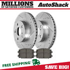 Front Drilled Slotted Brake Rotors Silver Pads 3pc Set For Toyota Prius 1.8l