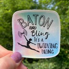 Baton And Bling Holographic Baton Twirler Waterproof Vinyl Sticker