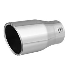 Car Exhaust Tip Muffler Pipe Stainless Steel Chrome Effect Fit 2 - 2.75 Inch 