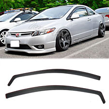 For 06-11 Honda Civic Side Window Visors Oe In-channel 2dr Coupe Si Jdm