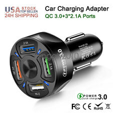 Qc3.0 Car Charger Usb Fast Charging Cigarette Lighter Adapter For Samsung Iphone