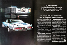 Vintage 1972 Pontiac Grand Prix Original Color Ad Pn035