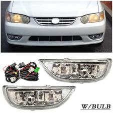 For 2001-2002 Toyota Corolla Front Bumper Fog Lights Driving Lamps Assembly Pair