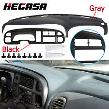 For 1998-2002 Dodge Ram Pickup Abs Dash Bezel Dashboard Cover Overlay Wclips