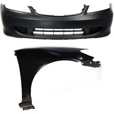 Bumper Cover Kit For 2004-2005 Honda Civic Front 2pc With Fender
