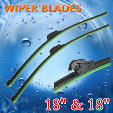 18 18 Oem Quality Bracketless Windshield Wiper Blades J-hook Pair All Season