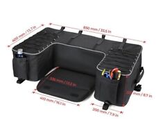 Atv Rear Rack Back Seat Storage Pack Luggage Bag Cushion Pad Padded Black