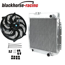 For 64-66 Ford Mustang 60-65 Falcon Comet V8 Mt 3 Row Aluminum Radiator14 Fan