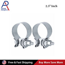 2pcs 2.5 Inch T409 Stainless Steel Narrow Band Exhaust Clamps Seal Band