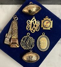 Elegant Gold Filled Watch Fob Ornate Lot Gf Vtg Edwardian Victorian Charms