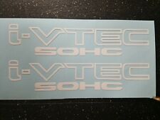 2x I-vtec Sohc Ivtec 5.5 Wide Emblem Vinyl Sticker Honda Civic Decal Drift Jdm
