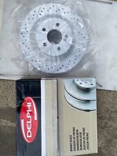 Pair Delphi Oem Rear Slot Drilled Rotors Discs For Benz C63 Amg 2044230412