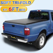 6ft 72 Bed Soft Tri-fold Tonneau Cover For 1993-04 Ranger With Flaresidesplash