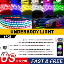 6pcs Rgb Dream Color Underglow Led Neon Kit Light Strip Bluetooth For Car Truck