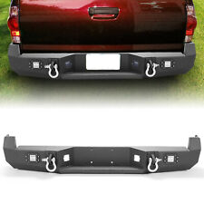 For 2005-2015 Toyota Tacoma Textured Rear Bumper W License Plate Hole Led Light