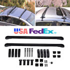 2x Roof Rack Side Rails Bars Luggage Carrier Kits W Lock For Car Suv Universal