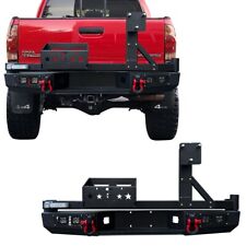 Luywte Rear Bumper Steel Fits 05-15 Toyota Tacoma Wspare Tire Rack And Lights