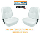 Pro 90 Series Lowback Seats Procar 80-1400-53 White Vinyl Universal - Pair Scat